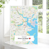 Personalizovaná Mapa Kde To Všechno Začalo Plakát